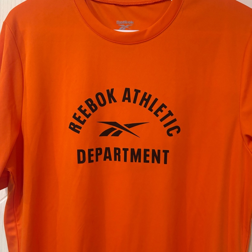 Reebok Athletic Department‎ Orange Speedwick Moisture Wicking Workout Gym Tee M